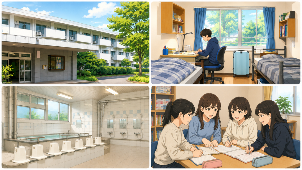北九州高専の学生生活・通学のイメージイラスト