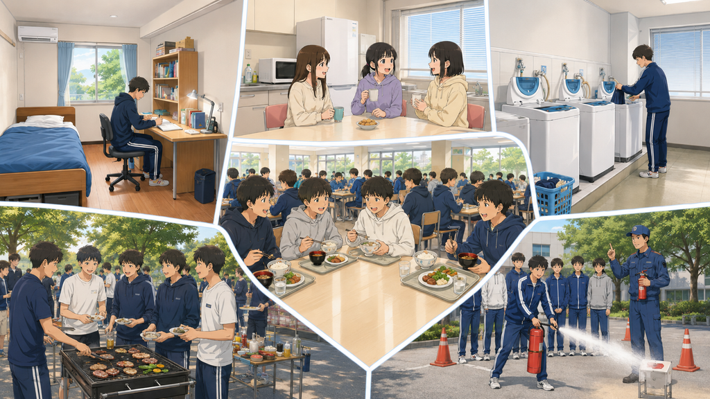 富山高専の学生寮での生活イメージ