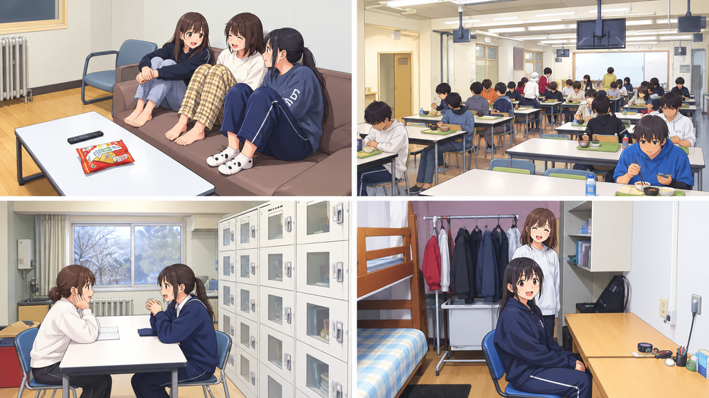 函館高専の学生寮での生活イメージ