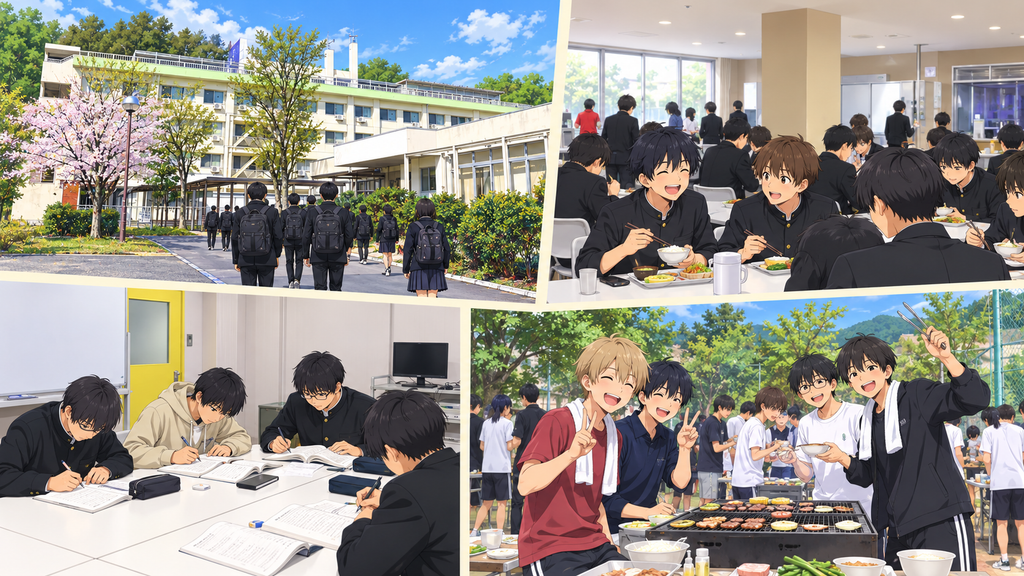 徳山高専の学生寮での生活イメージ