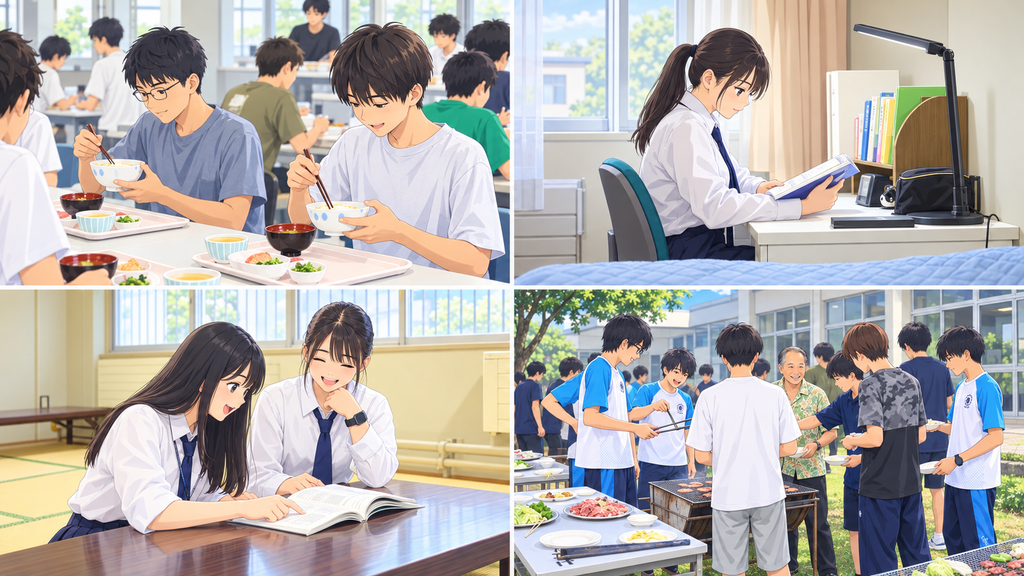 大島商船高専の学生寮での生活イメージ
