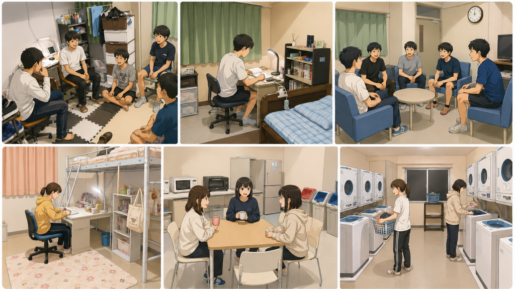 福島高専の学生寮・磐陽寮での生活イメージ