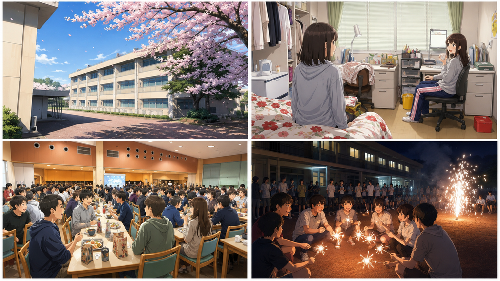 石川高専の学生寮・有朋寮での生活イメージ