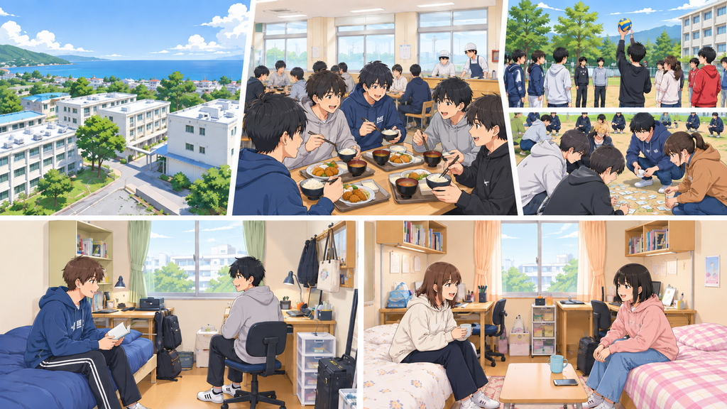 和歌山高専の学生寮・柑紀寮での生活イメージ