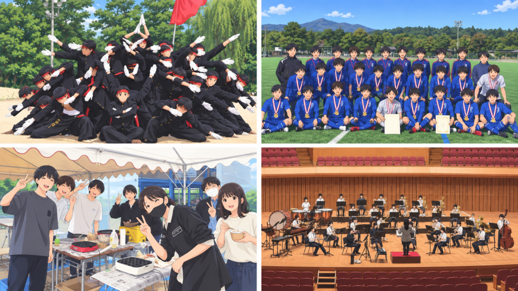 福井高専のキャンパスと学校生活のイメージ