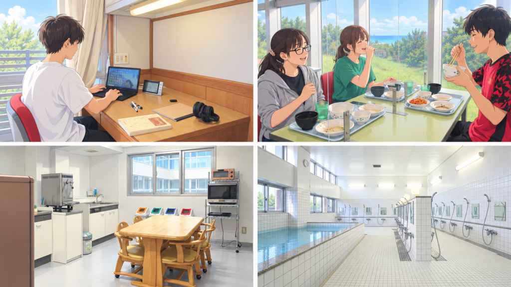 沖縄高専の学生寮での生活イメージ