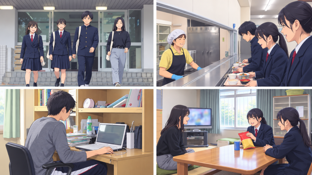 鳥羽商船高専の学生寮・暁寮での生活イメージ