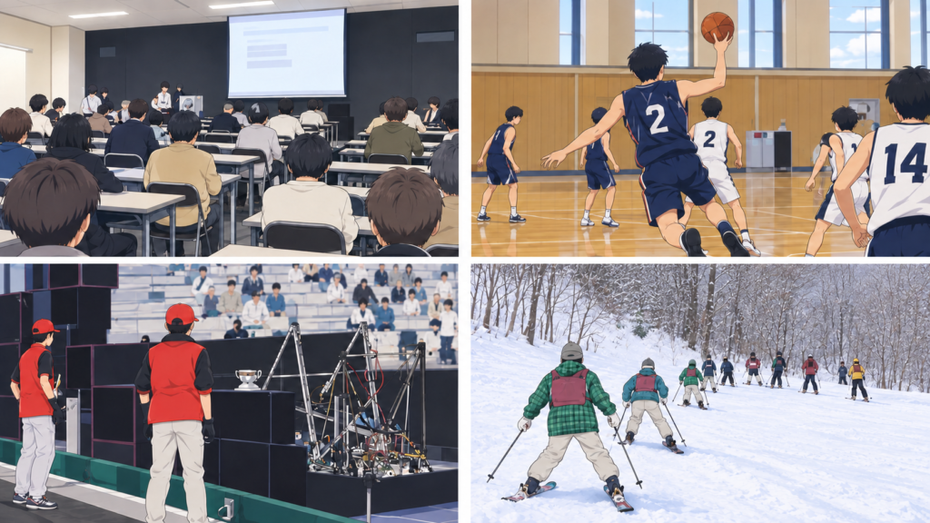 東京高専のキャンパスと学校生活のイメージ