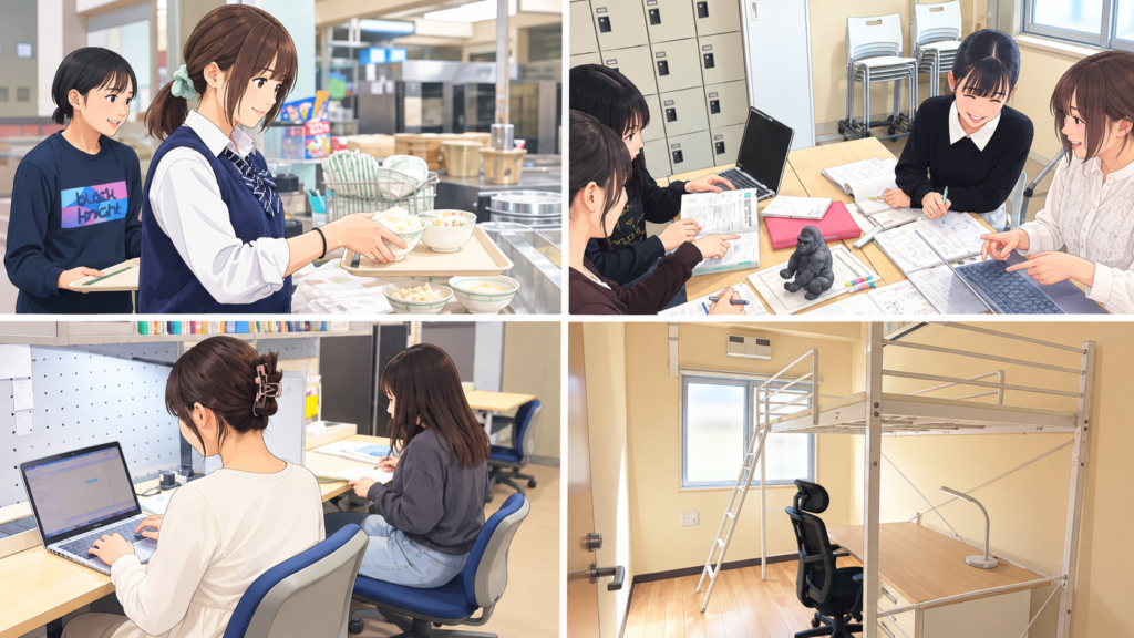 阿南高専の学生寮・明正寮での生活イメージ