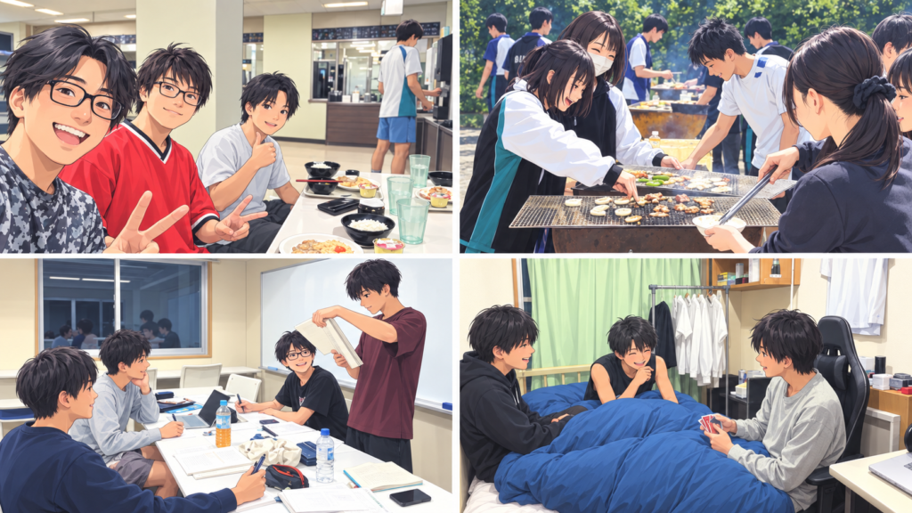 香川高専の学生寮での生活イメージ