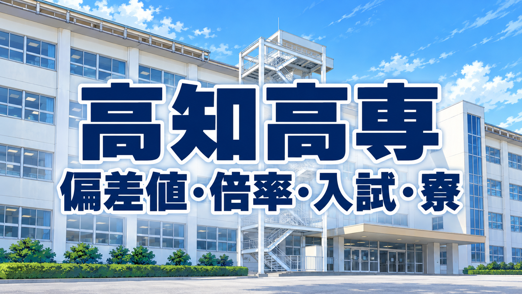 高知高専 偏差値・倍率・入試・寮
