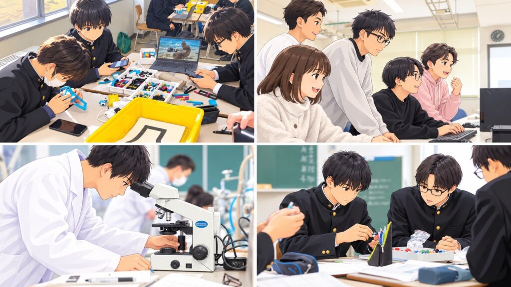 都城高専の実験・実習で学ぶ学生のイメージ